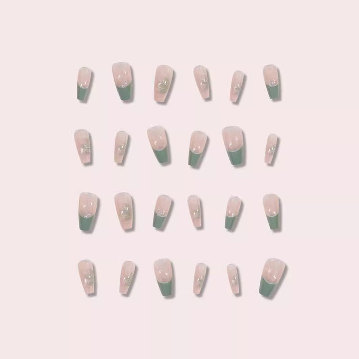 Floral-Design Acrylic Press-On Nails Kalsten