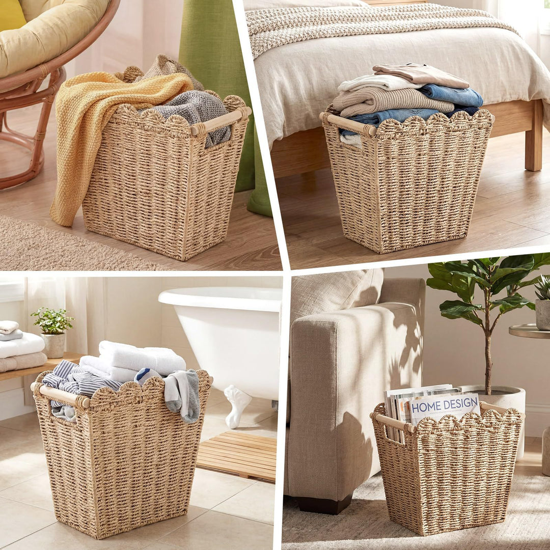 Decorative storage basket with wave edge Kalsten