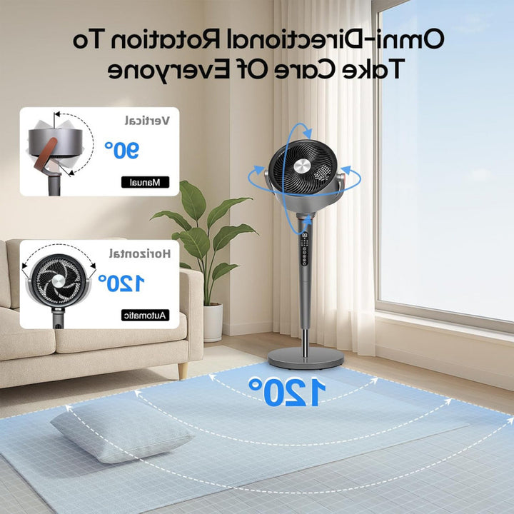 Unisex Stand Fan with High-Performance Features and Remote Control Kalsten
