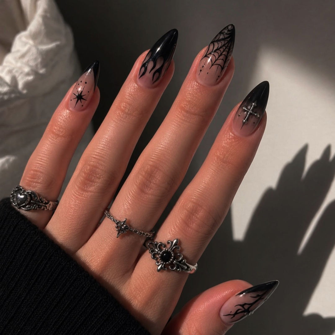 Gothic Themed Press-On Nail Set Kalsten