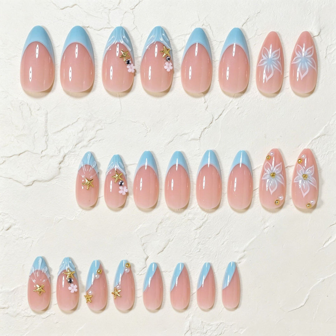 Artistic Butterfly-Themed Press-On Nail Art Kalsten