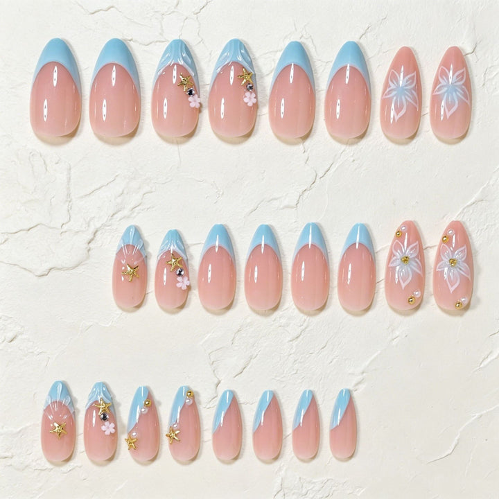 Artistic Butterfly-Themed Press-On Nail Art Kalsten