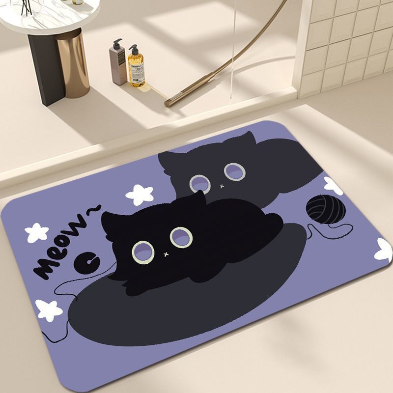 Cute Cat Design Bath Mat Kalsten