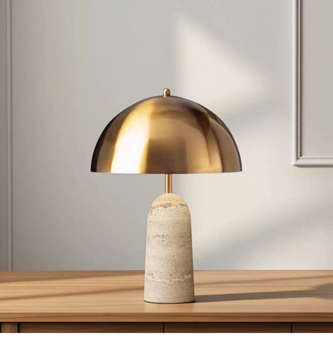 Modern Marble and Metal Table Lamp