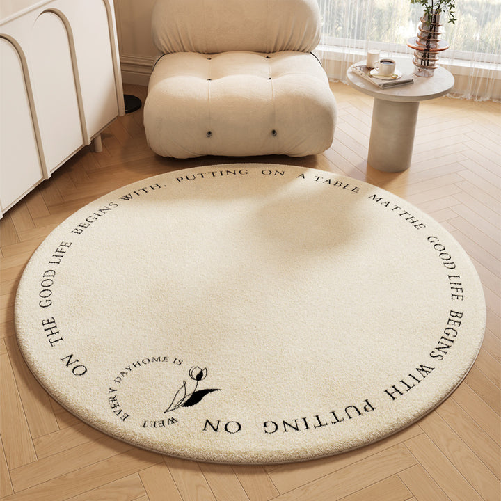 Decorative Pumpkin-Themed Round Area Rug