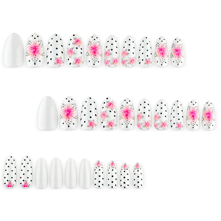 Premium Artificial Nails with 3D Flower Design Kalsten