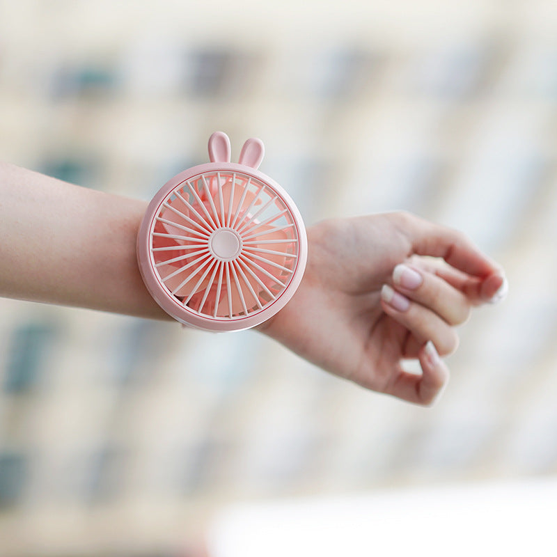 Unisex Portable Hand Fan with Integrated Wristband and Flexible Tilt Kalsten