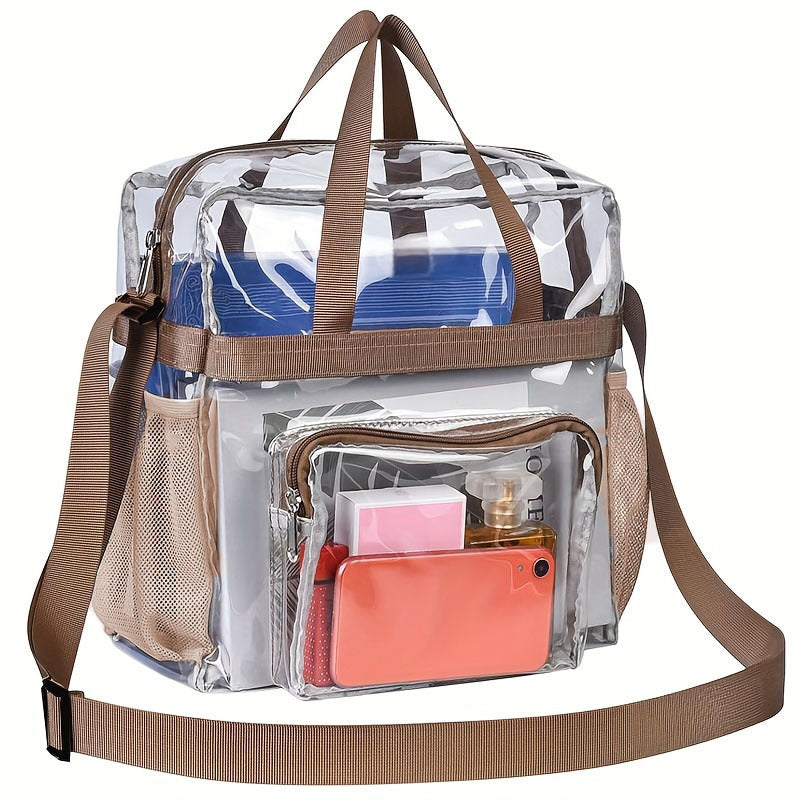 Transparent Handbag with Textured Design Kalsten