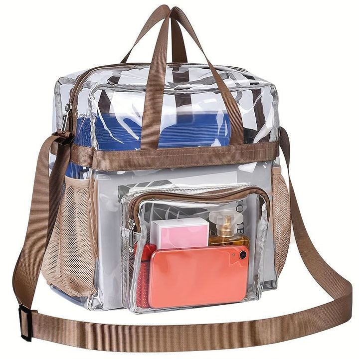 Transparent Handbag with Textured Design Kalsten