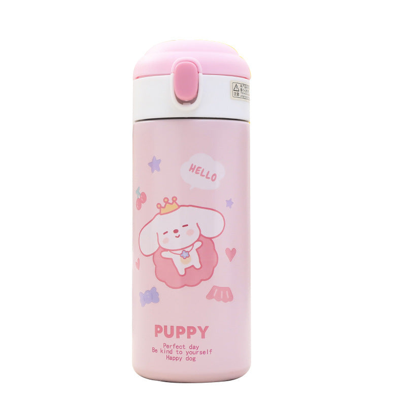 Women's Insulated Water Bottle with Cute Dog Motif Kalsten