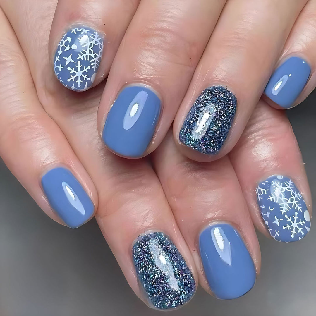 Winter-Inspired Glitter Gel Nail Art Set Kalsten