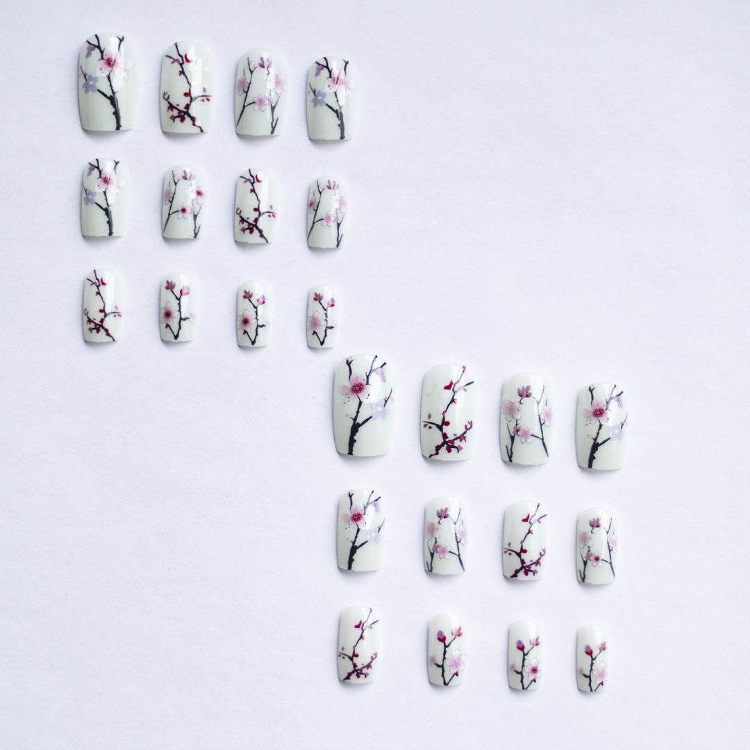 Floral Cherry Blossom Nail Art Kit