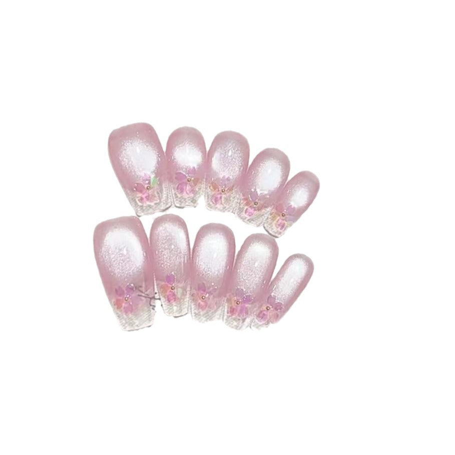 Floral Accent Press-On Nail Art Set Kalsten