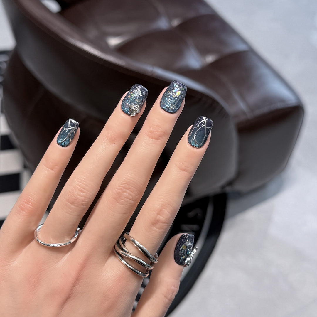 Galaxy-Themed Nail Art Extensions Kalsten
