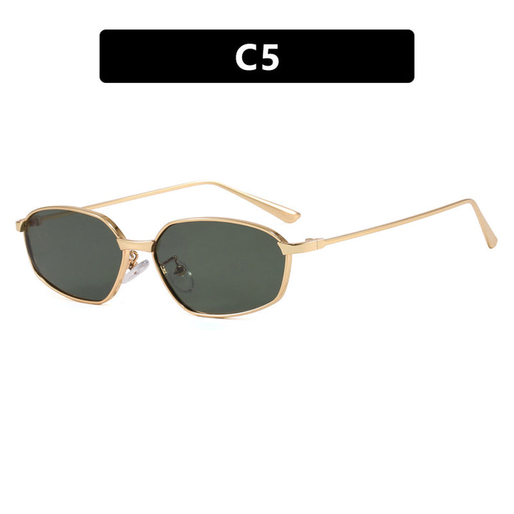 Women's geometric sunglasses with protective UV filter and minimalist metal frame Kalsten