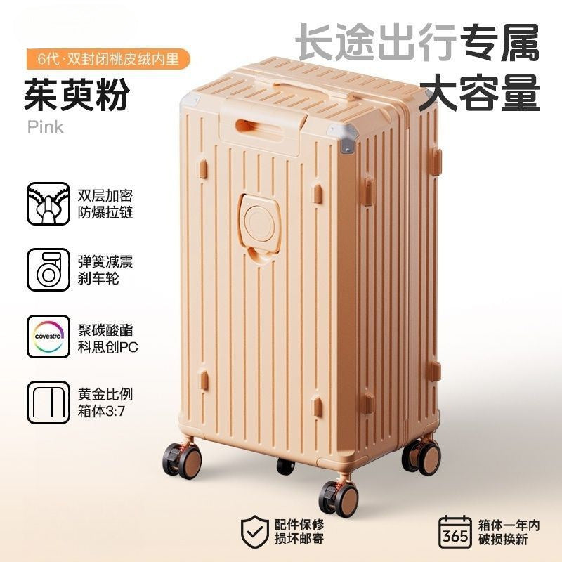 Hard-shell suitcase with extended storage space and double safety lock Kalsten