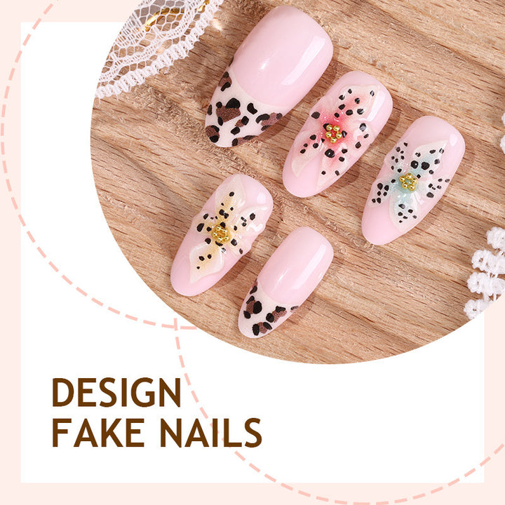 Artificial Nail Set with Floral and Animal Motifs Kalsten
