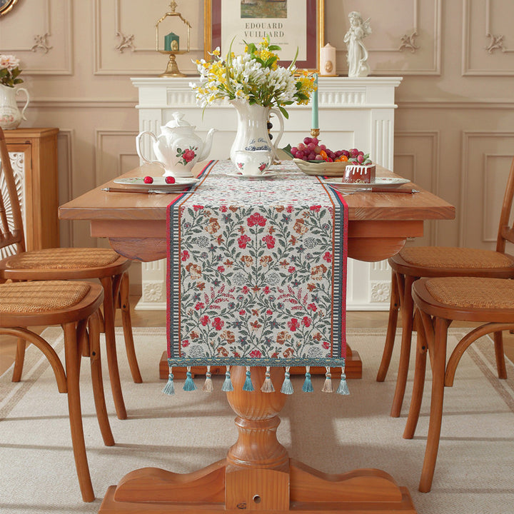 Handcrafted Floral Pattern Table Runner