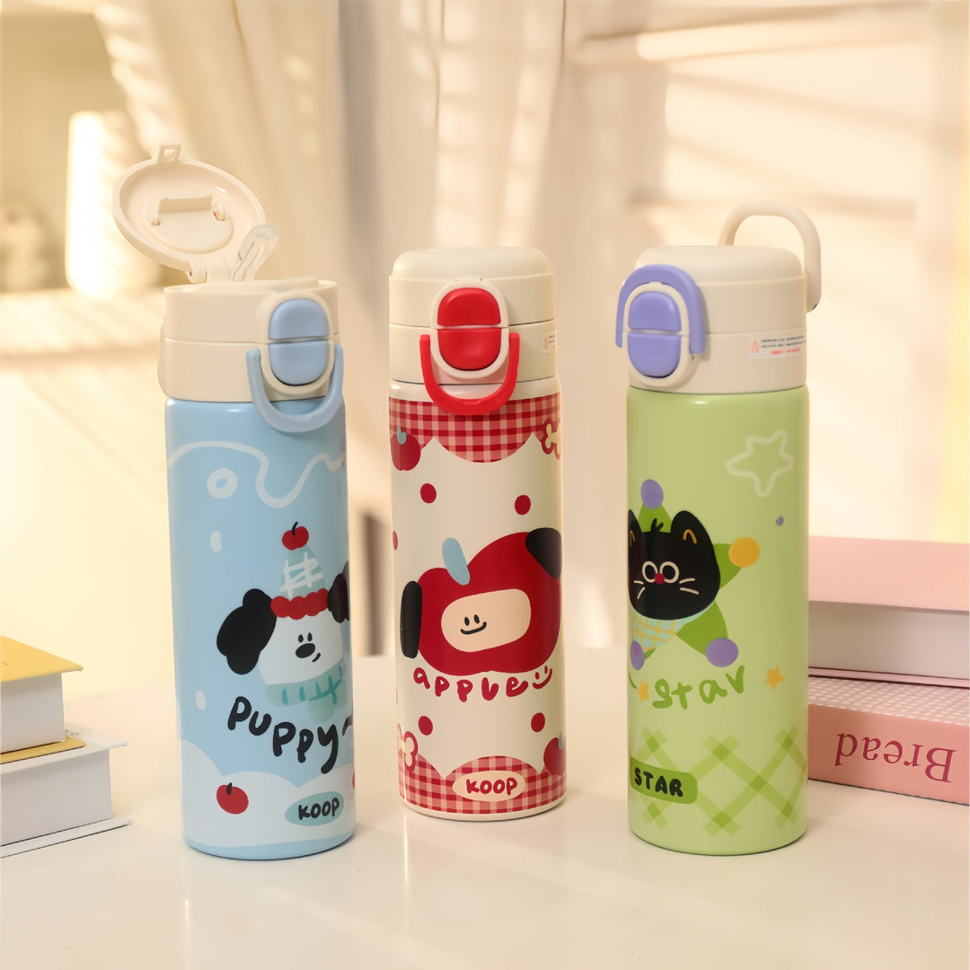 Insulated drinking bottle with cute design and practical closure Kalsten