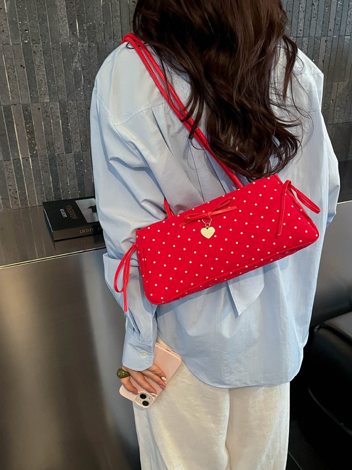 Polka Dot Print Shoulder Bag