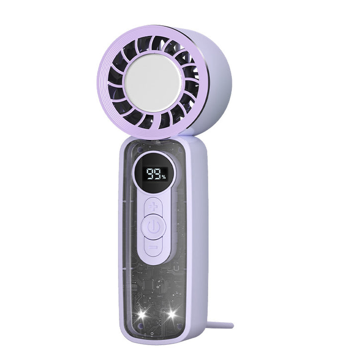 Cooling portable bladeless handheld fan with digital battery display and USB rechargeable Kalsten