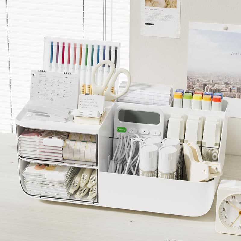 Multi-Functional Desk Organizer with Drawers and Compartments Kalsten