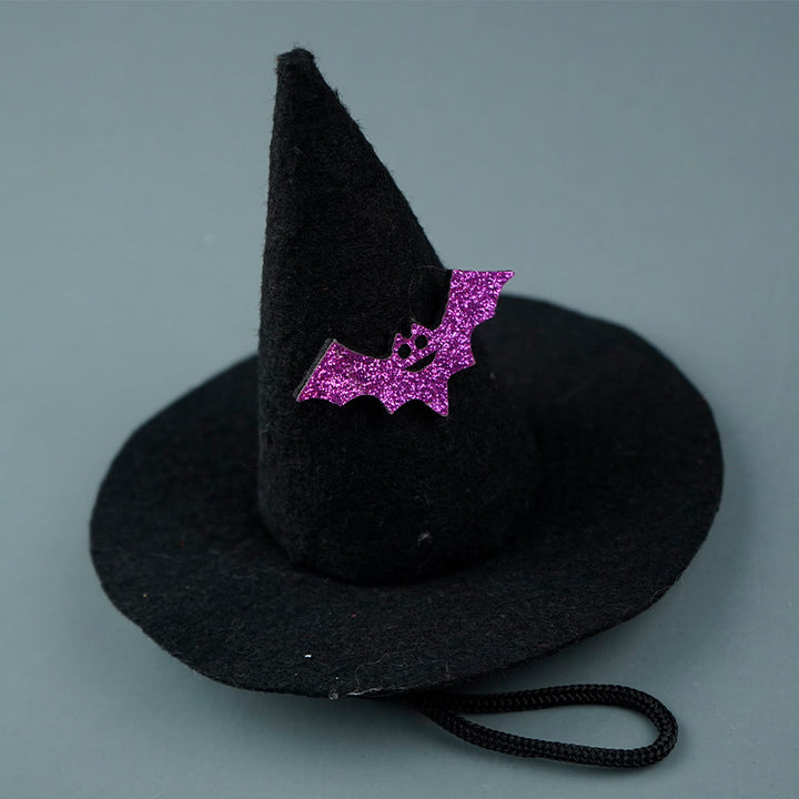 Halloween hood with bat appliqué