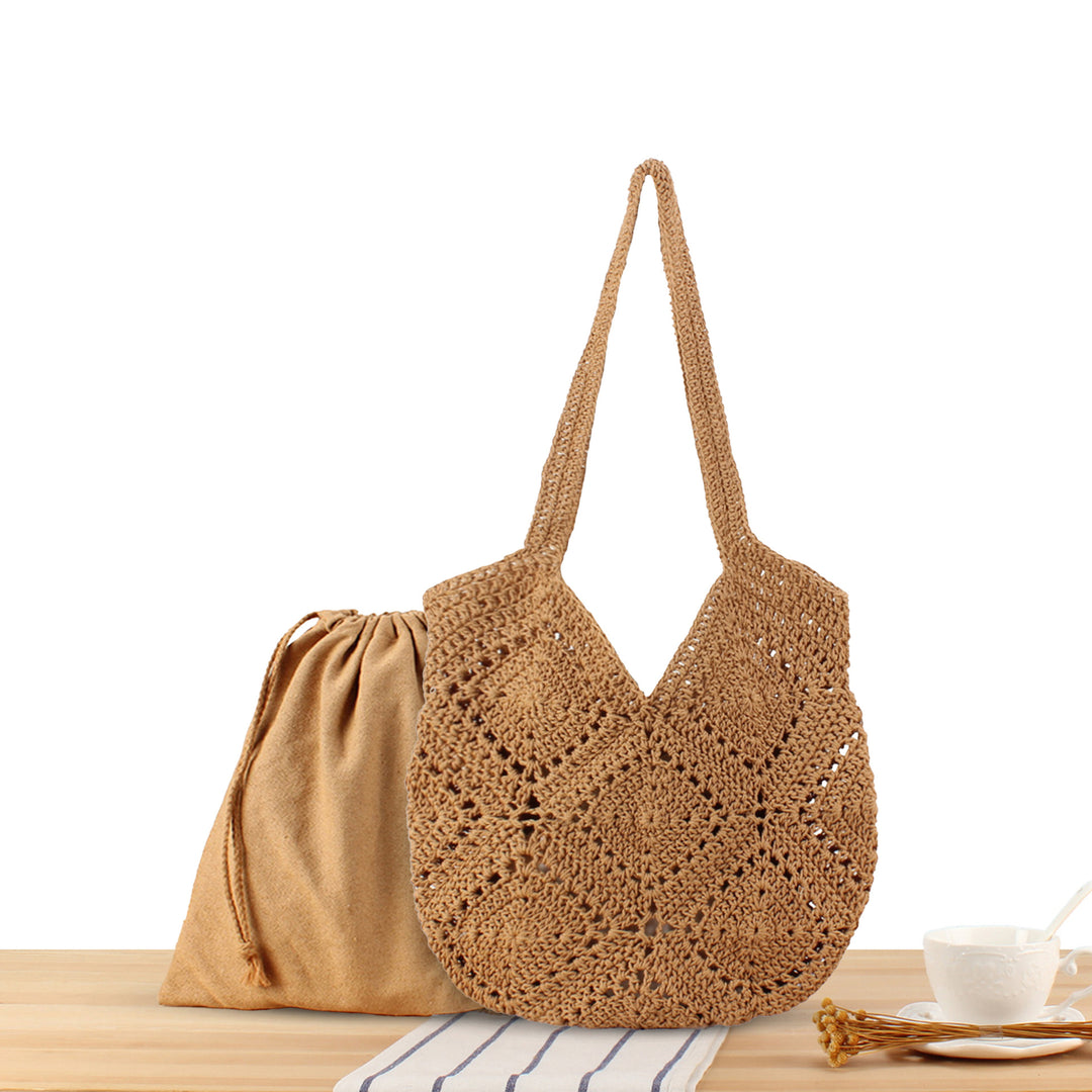 Hand-knotted tote bag with unique pattern Kalsten