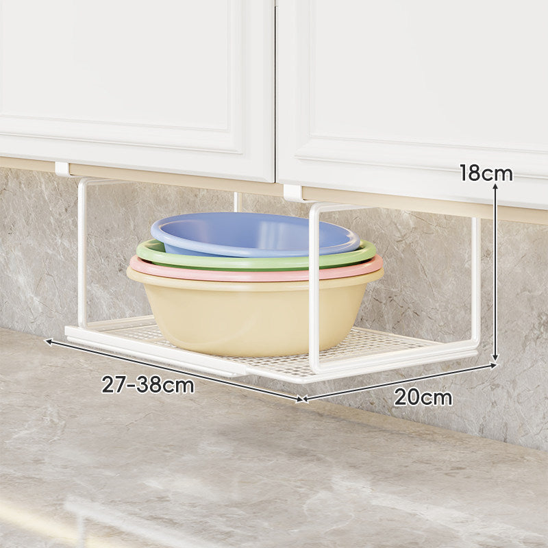 Expandable Under-Cabinet Sliding Mesh Shelf Rack