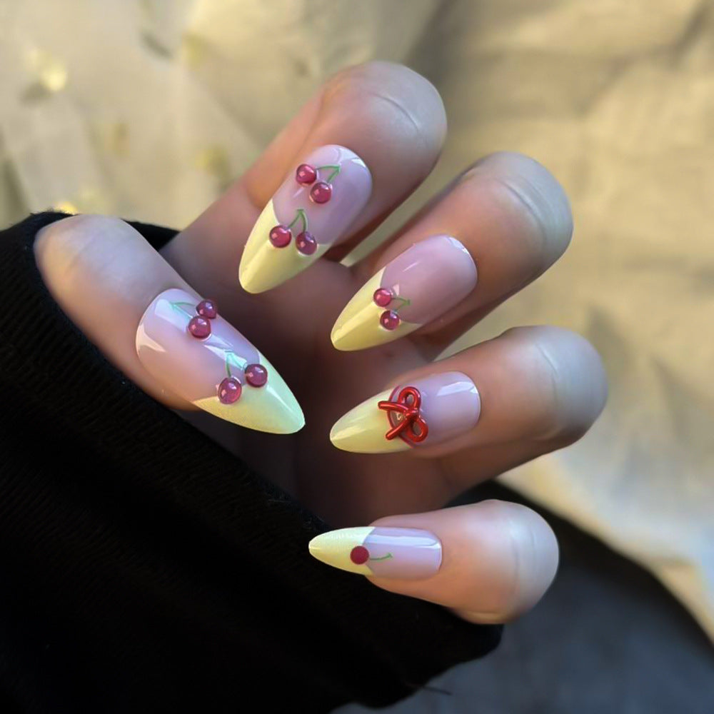 Natural Floral Press-On Nail Set Kalsten
