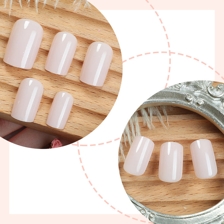 Elegant Press-On Nail Set with Stylish French Tip Design Kalsten