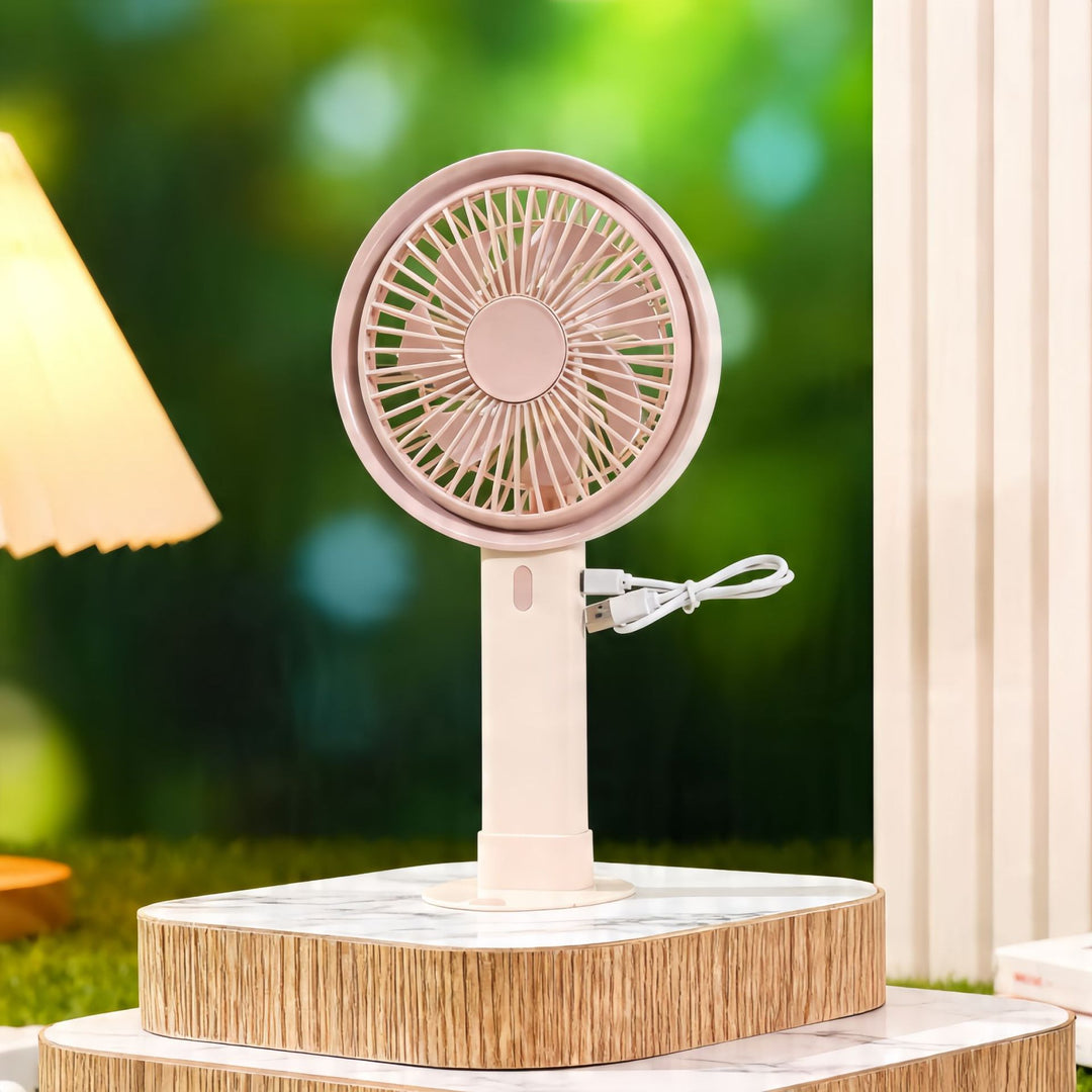 Women's Portable Table Fan with Integrated USB Charging Function Kalsten