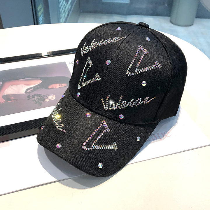 Women's Rhinestone Accented Adjustable Baseball Cap Kalsten