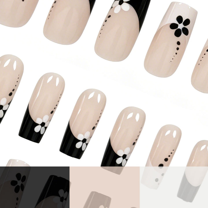 Decorative Floral Acrylic Press-On Nail Art Kalsten