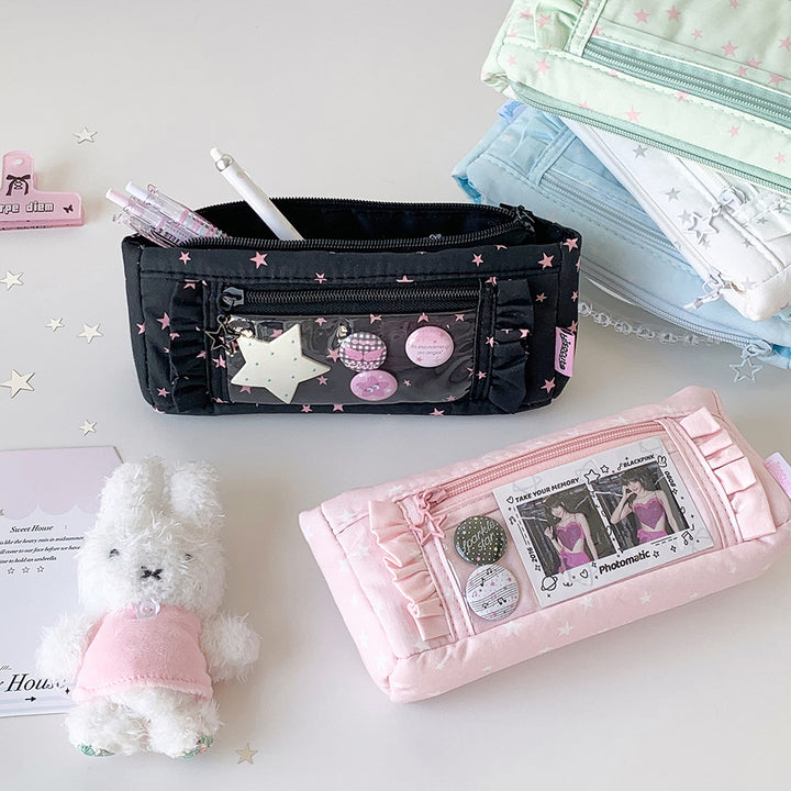 Star Pattern Pencil Pouch