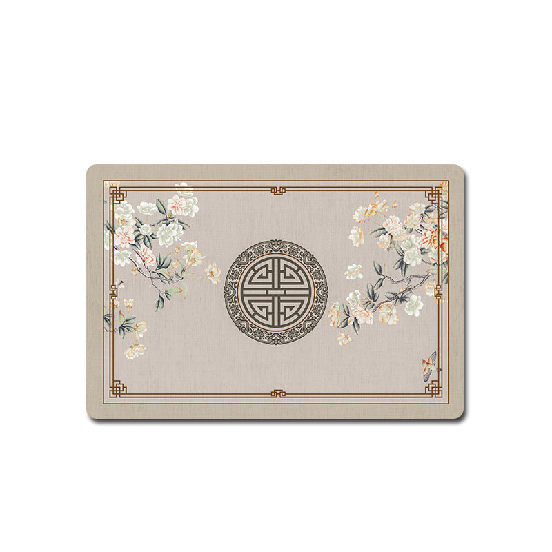 Artistic Floral Bath Mat Kalsten