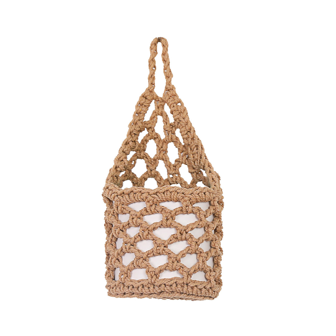 Handcrafted Natural Fiber Hanging Organizer