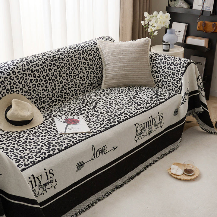 Artistic Leopard Print Sofa Throw Cover