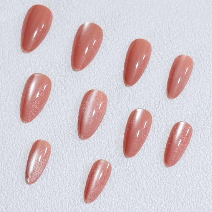 Luxurious artificial nails with glitter effect Kalsten