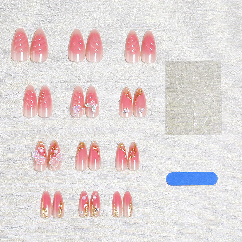 Artful Nail Tips with Romantic Floral Design Kalsten