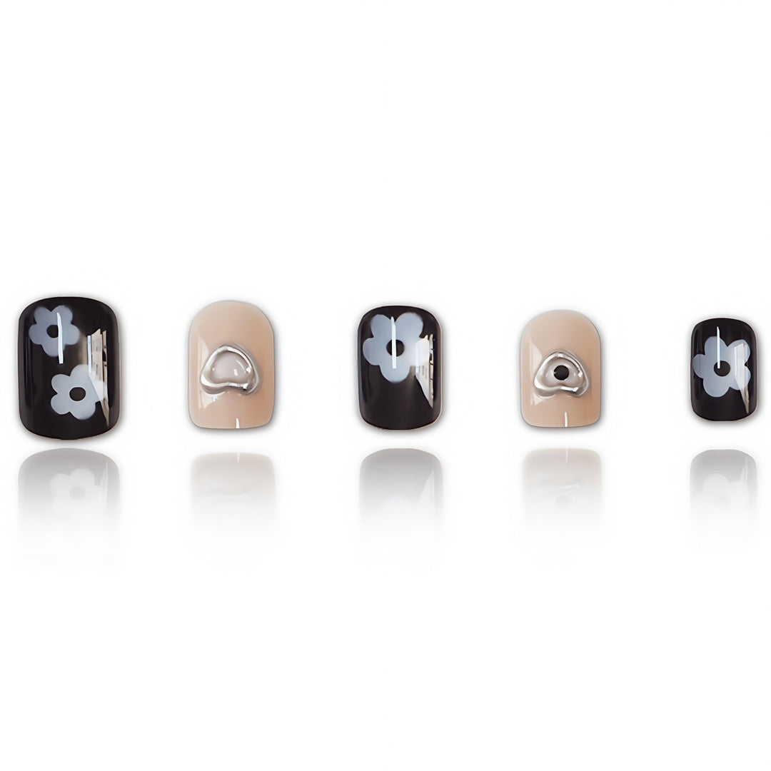 Artistic Heart-Inspired Nail Art Extensions Kalsten