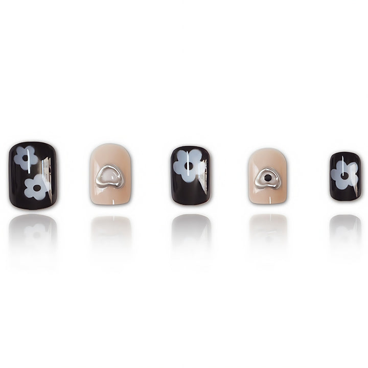 Artistic Heart-Inspired Nail Art Extensions Kalsten