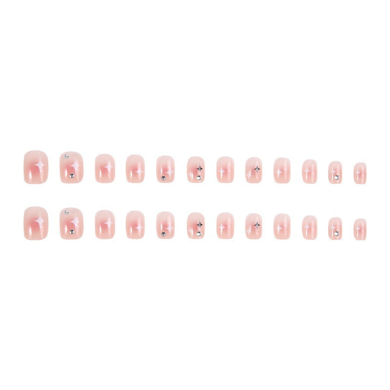 Acrylic nail set with sparkling star decorations and elegant accents Kalsten