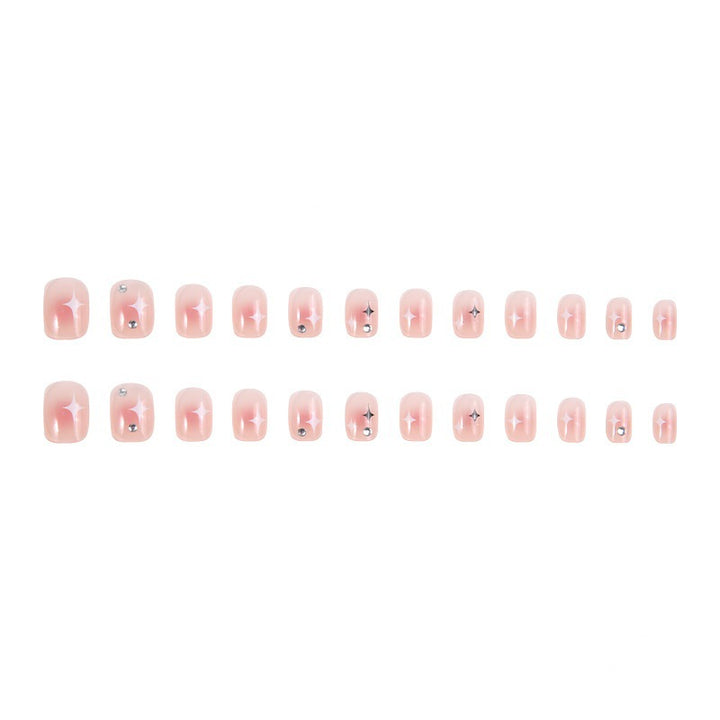 Acrylic nail set with sparkling star decorations and elegant accents Kalsten