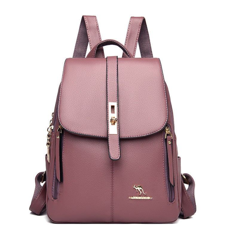 Elegant Multi-Functional Leather Backpack Kalsten