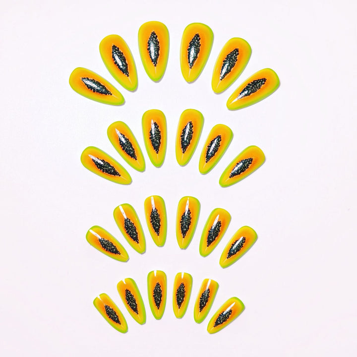 Creative Papaya-Inspired Nail Art Kalsten