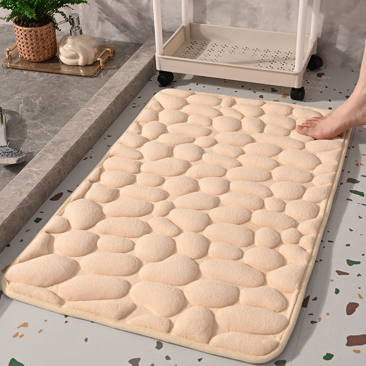 Anti-Slip Pebble-Texture Bath Mat