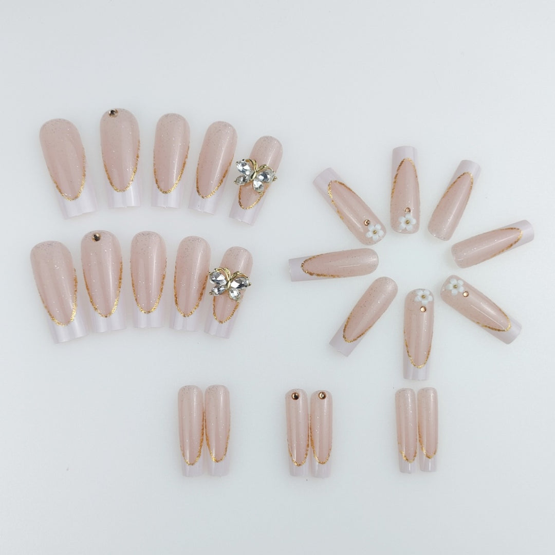 Elegant Long Stiletto Press-On Nail Enhancements Kalsten