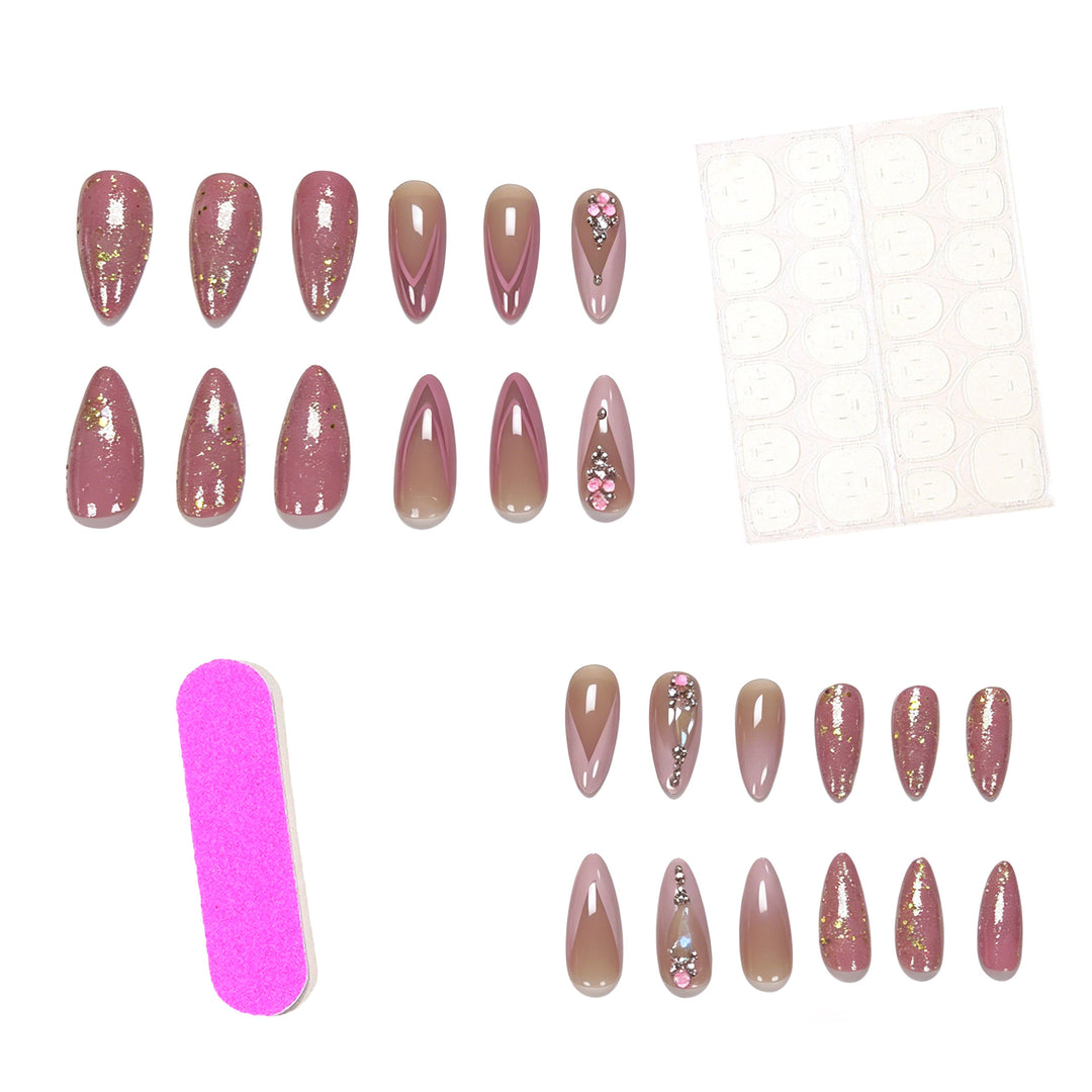 Glittery Floral Nail Art Kalsten