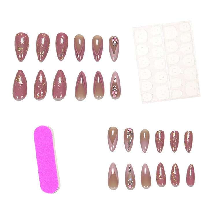 Glittery Floral Nail Art Kalsten